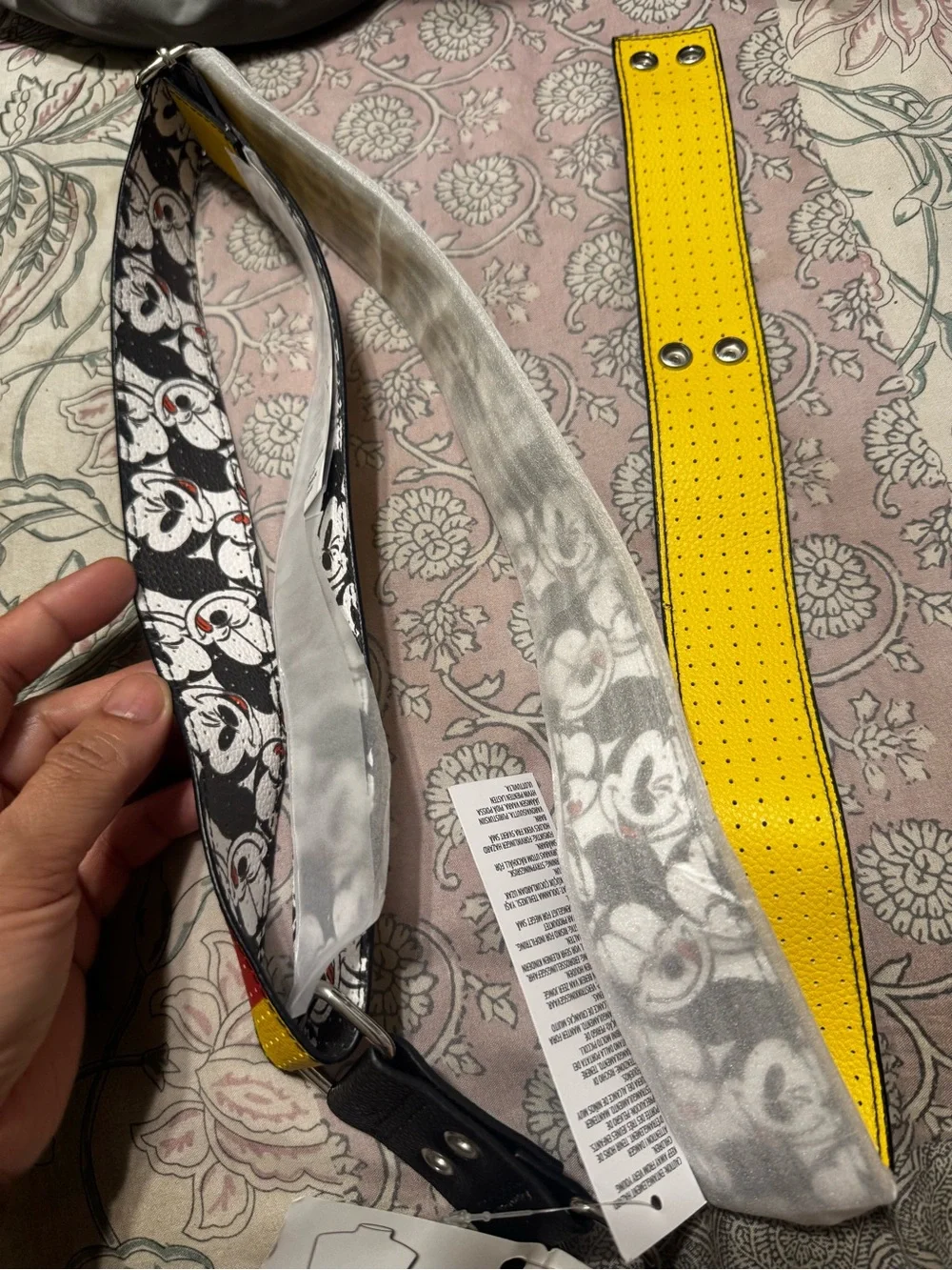 Disney Parks Mickey Mouse Convertible Bag Strap Disney Pins Gear | NWT